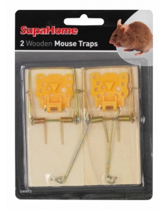 SupaHome Wooden Mouse Traps Pack 2