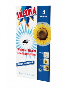 Vapona Ant-Fly Window Sticker Sunflower Pack of 4