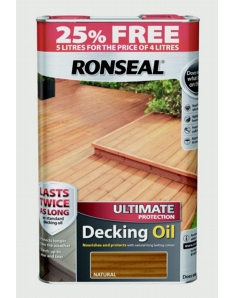 Ronseal Ultimate Protect Decking Oil 4L + 25% Free Natural