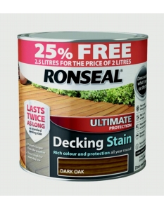 Ronseal Ultimate Protection Decking Stain  2L + 25% Free Dark Oak