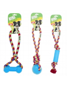 Pets at Play Rope With TPR Tugger Assorted Designs Available