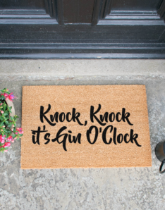 Knock Knock It's Gin O'Clock Doormat