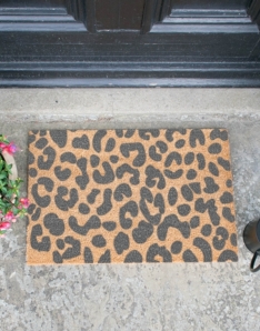 Leopard Print Grey Doormat