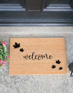 Welcome Autumn Leaf Doormat 