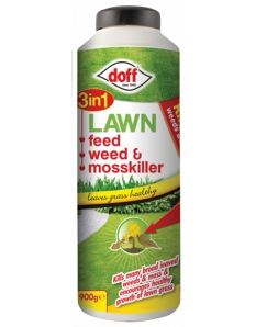 Doff 3 In 1 Lawn Feed Weed & Moss Killer 900g