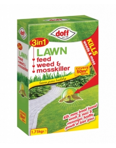 Doff 3 In 1 Lawn Feed Weed & Moss Killer 1.75kg