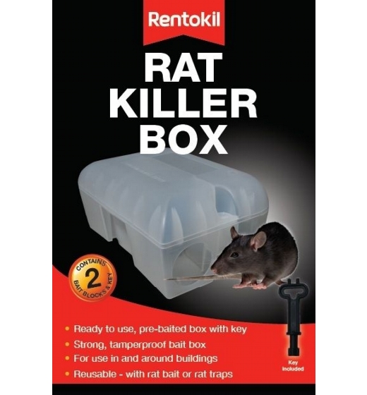 Rentokil Rat Killer Box 2 Blocks & Key