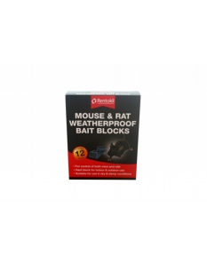 Rentokil Mouse & Rat Weatherproof Bait Blocks Pack 12