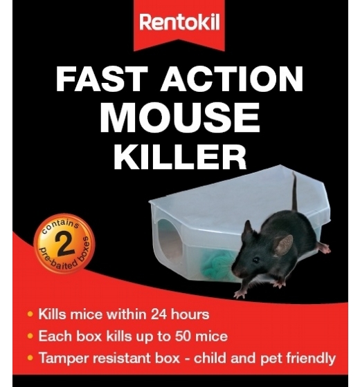 Rentokil Fast Action Mouse Killer Twin Pack