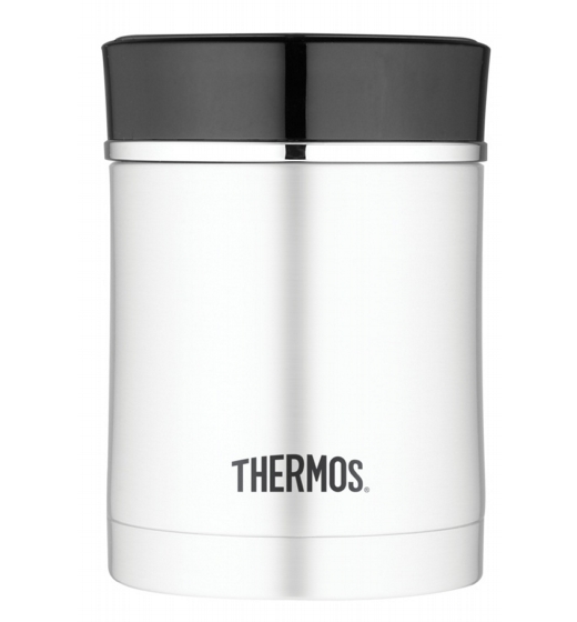Thermos Discovery Food Flask 470ml Â Â Â  Stainless Steel/Black