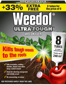 Weedol Ultra Tough Weedkiller 6 Tubes Plus 2 FREE