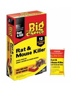 The Big Cheese Rat & Mouse Killer Bait Sachets 10 x 40g