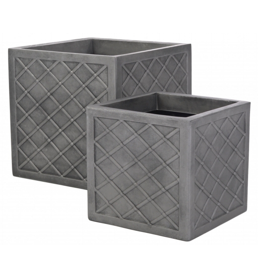 Sankey Lazio Planter Set Of 2 Pewter