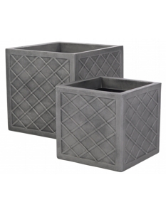 Sankey Lazio Planter Set Of 2 Pewter