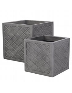 Sankey Lazio 32cm Square Planter Pewter