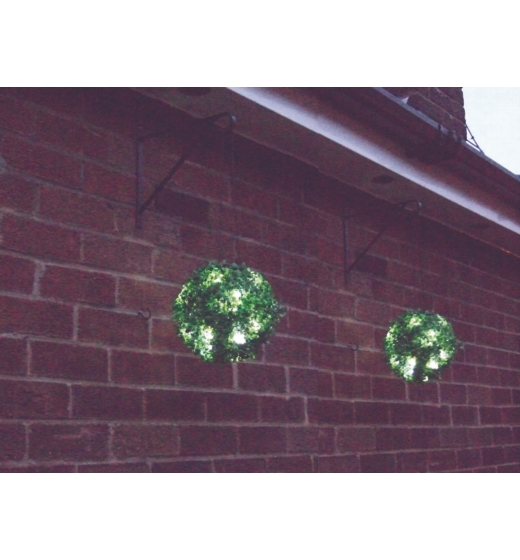 Streetwize Gardenwize Solar Hanging Pair Bay Balls With LEDs 23cm
