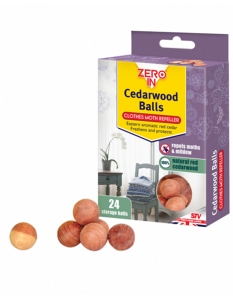 Zero In Cedarwood Clothes Moth Repeller Balls Pack 20