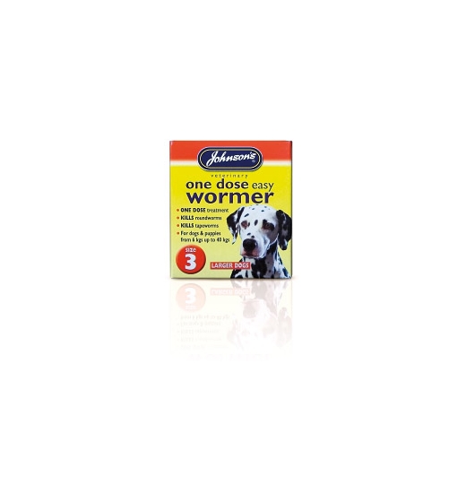 Johnsons Vet One Dose Easy Wormer Size 3 4 x 500mg Tablets