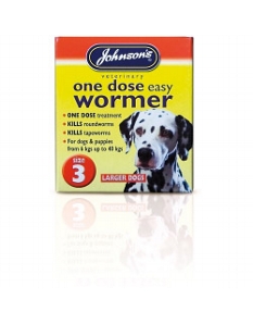 Johnsons Vet One Dose Easy Wormer Size 3 4 x 500mg Tablets