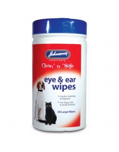 Johnsons Vet Clean 'n' Safe Ear & Eye Wipes 50 Wipes