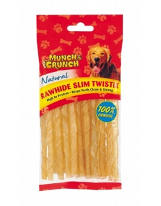 Munch & Crunch Natural Rawhide Twist Sticks 80g