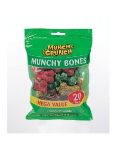 Munch & Crunch Munchy Bones 200g Pack 20