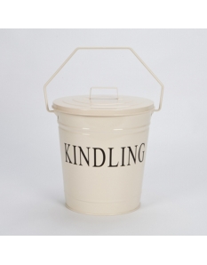 Inglenook Cream Kindling Bucket With Lid 