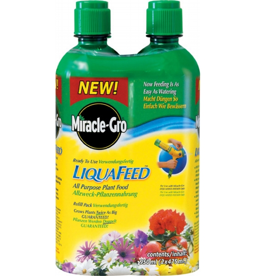 MiracleGro LiquaFeed Refills 2 x 475ml Bottles 759108 MiracleGro