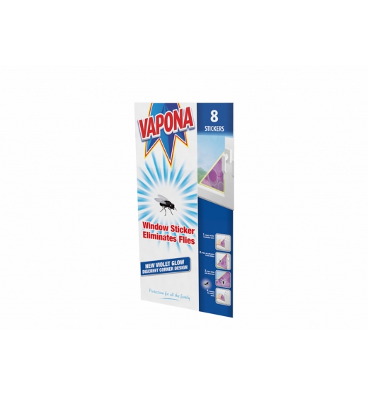 Vapona Window Stickers Violet Pack 8