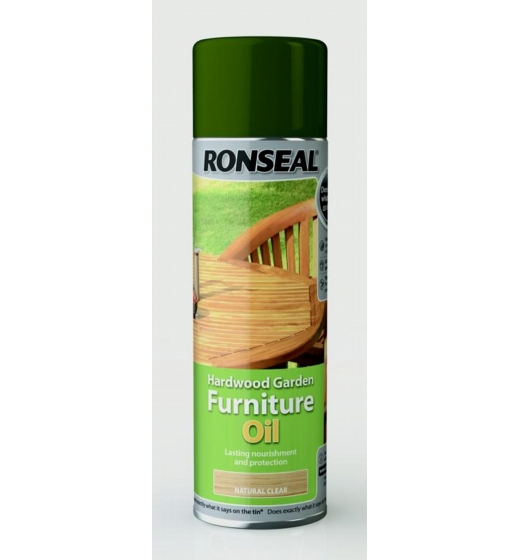 Ronseal Hardwood Furniture Oil 500ml Aerosol Natural Clear