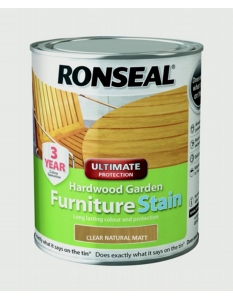 Ronseal Hardwood Furniture Stain 750ml Clear Natural Matt
