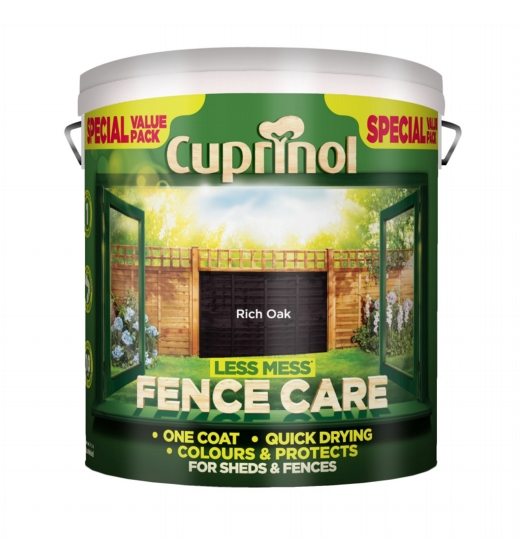 Cuprinol Less Mess Fence Care 6L Rich Oak
