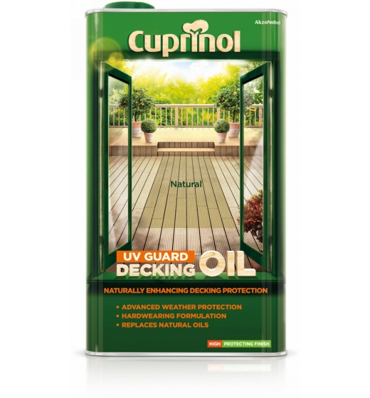 Cuprinol UV Guard Decking Oil 5L Natural Oak