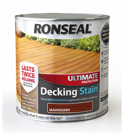 Ronseal Ultimate Protection Decking Stain 2.5L Mahogany