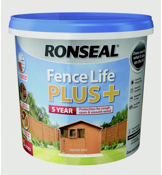 Ronseal Fence Life Plus 5L Harvest Gold