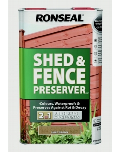 Ronseal Shed & Fence Preserver 5L Light Brown