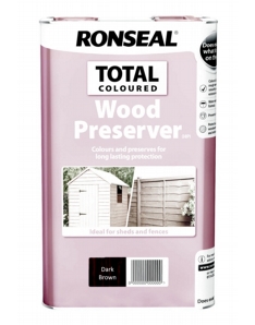 Ronseal Total Wood Preserver 5L Dark Brown
