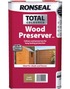 Ronseal Total Wood Preserver 5L Light Brown