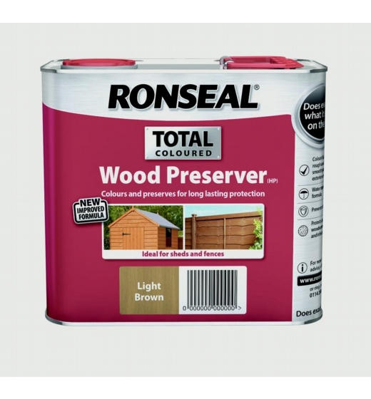 Ronseal Total Wood Preserver 2.5L Light Brown