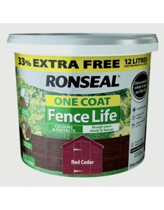 Ronseal One Coat Fence Life 12L Red Cedar