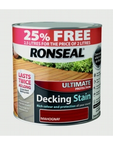 Ronseal Ultimate Protection Decking Stain  2L + 25% Free Red Mahogany