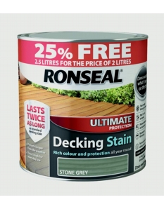 Ronseal Ultimate Protection Decking Stain  2L + 25% Free Stone Grey