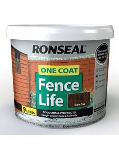 Ronseal One Coat Fence Life 9L Dark Oak