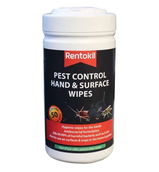 Rentokil Anti- Bac Pest Control Hand & Surface Wipes Pack 50