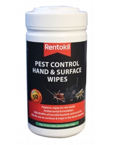 Rentokil Anti- Bac Pest Control Hand & Surface Wipes Pack 50