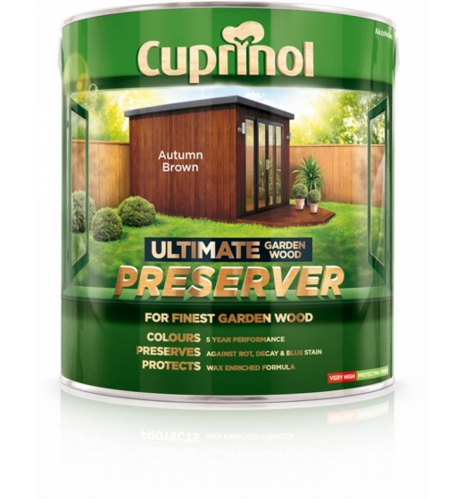 Cuprinol Ultimate Garden Wood Preserver 4L Autumn Brown