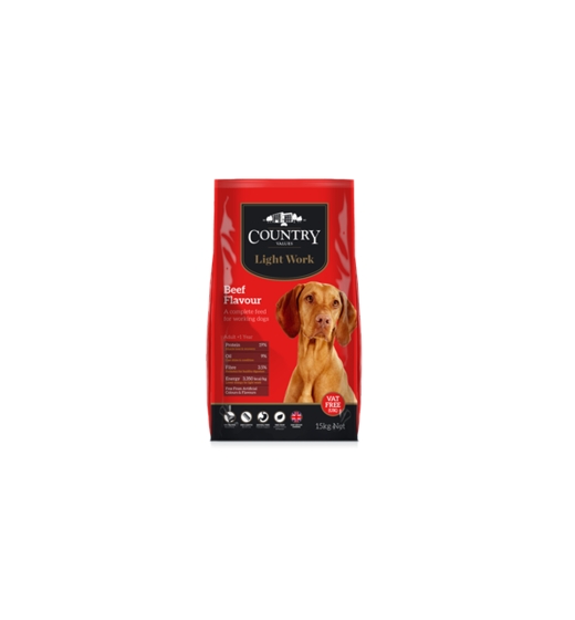 Country Values Lightwork Dog Food 15kg Beef