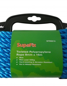 SupaFix Twisted Polypropene Rope 8mm x 15m Blue