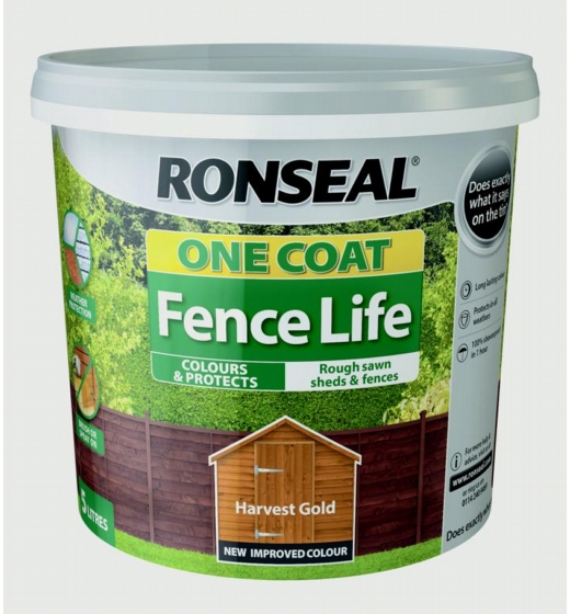 Ronseal One Coat Fence Life 5L Harvest Gold