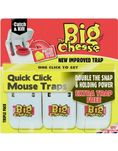 The Big Cheese Quick Click Mouse Traps 3 Pack